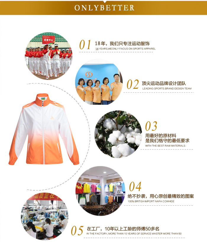 益达运动服套装产品优势